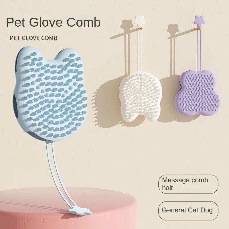 Silicone Pet Bath Brush Gloves for Easy, Happy Grooming